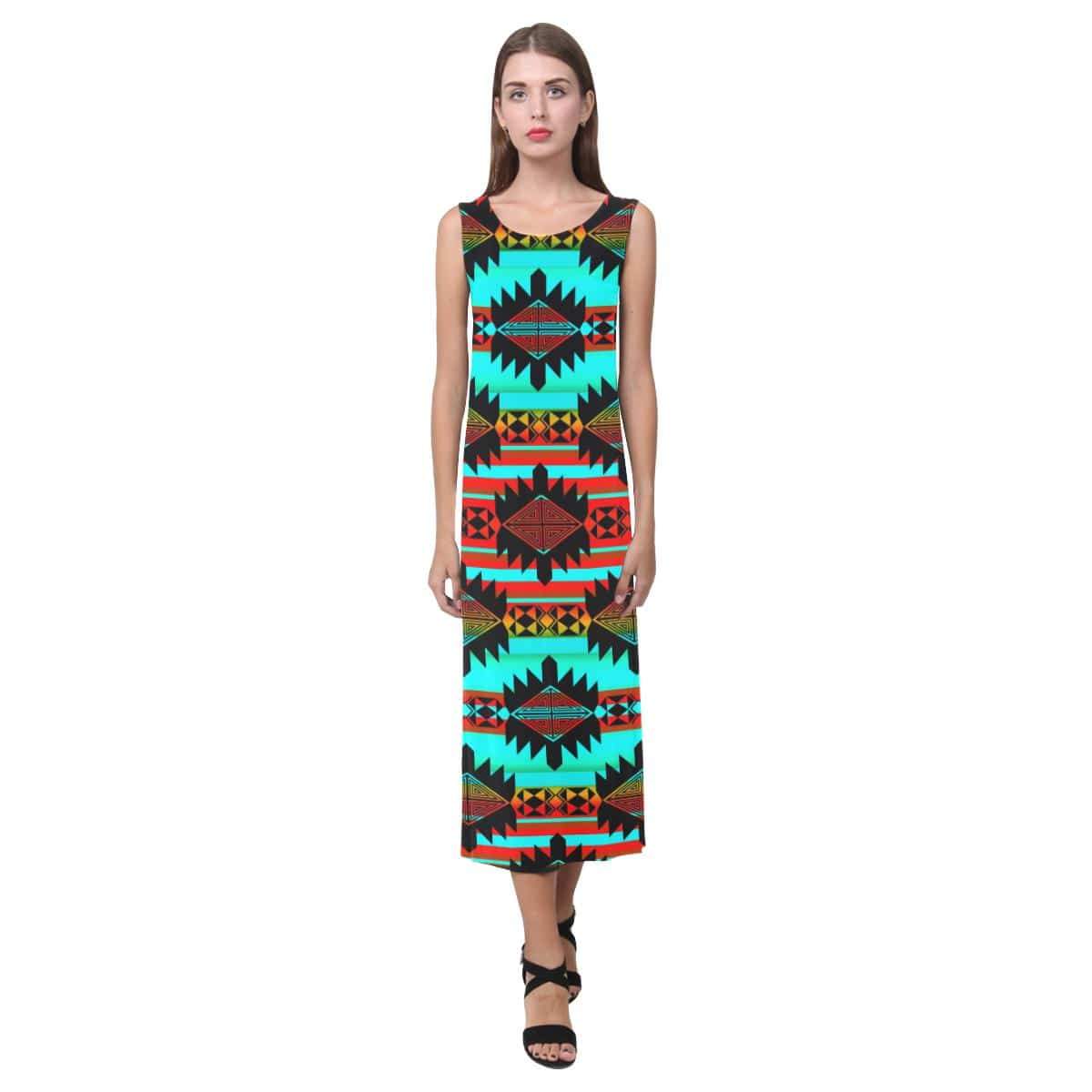 Okotoks Arrow Phaedra Sleeveless Open Fork Long Dress (Model D08) Phaedra Sleeveless Open Fork Long Dress (D08) e-joyer 