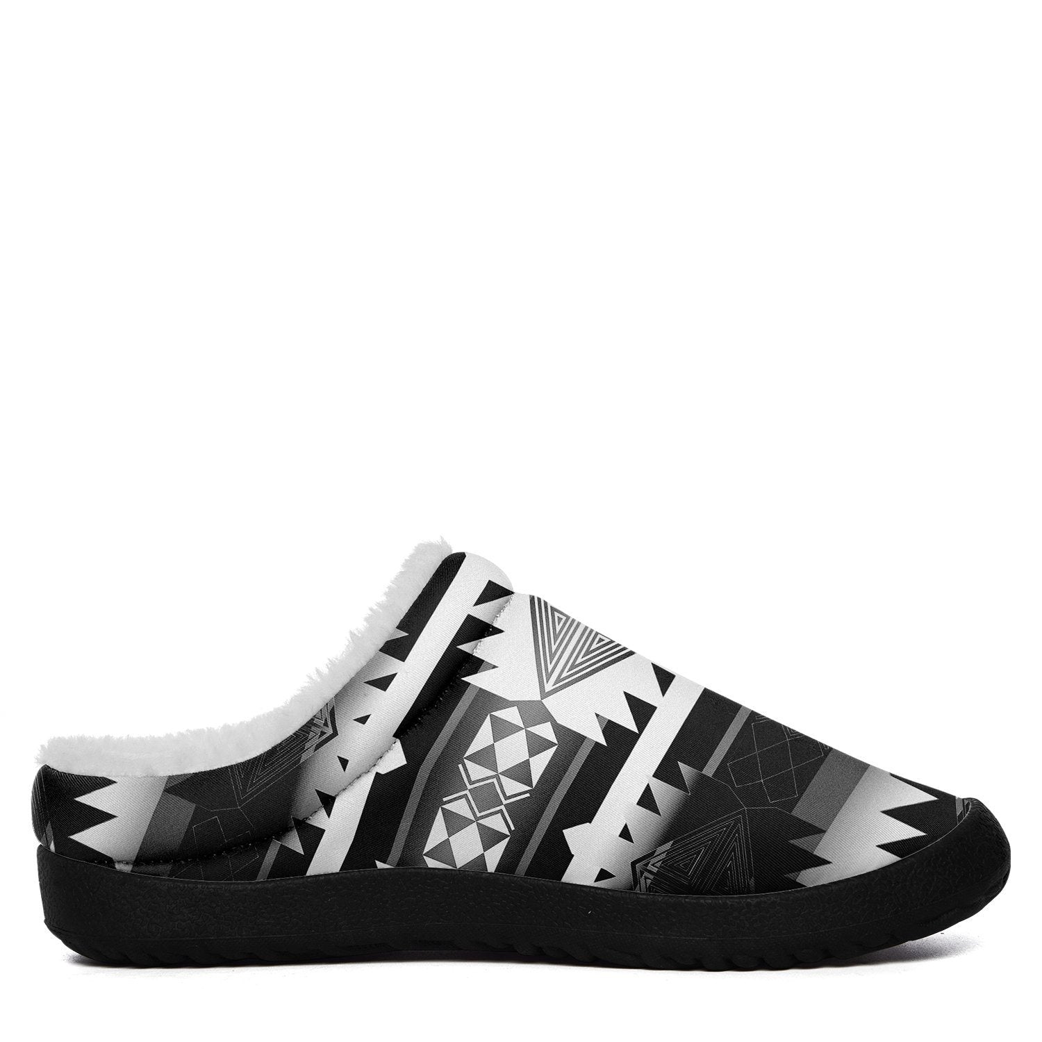 Okotoks Black and White Ikinnii Indoor Slipper 49 Dzine 