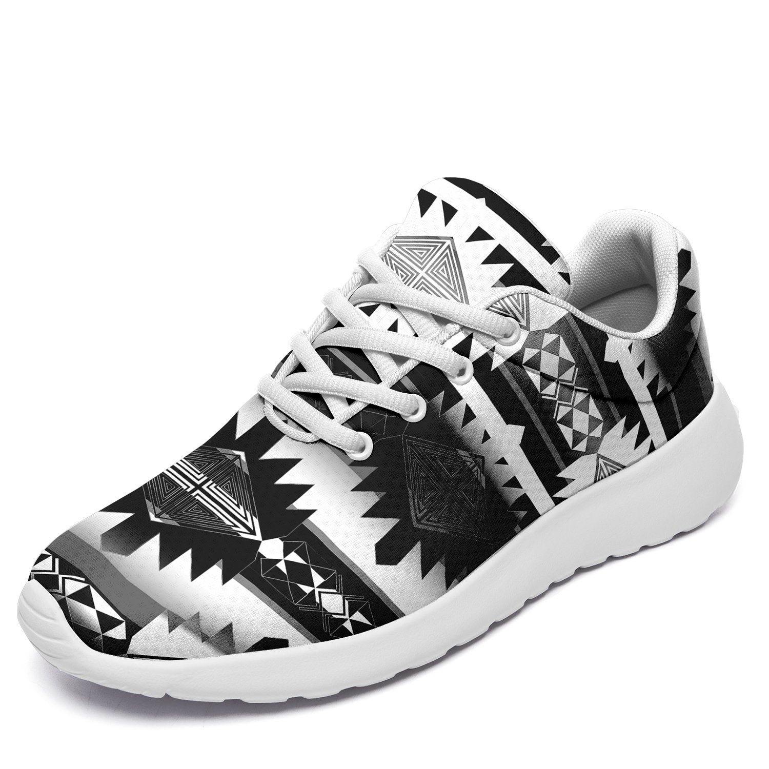 Okotoks Black and White Ikkaayi Sport Sneakers 49 Dzine US Women 4.5 / US Youth 3.5 / EUR 35 White Sole 