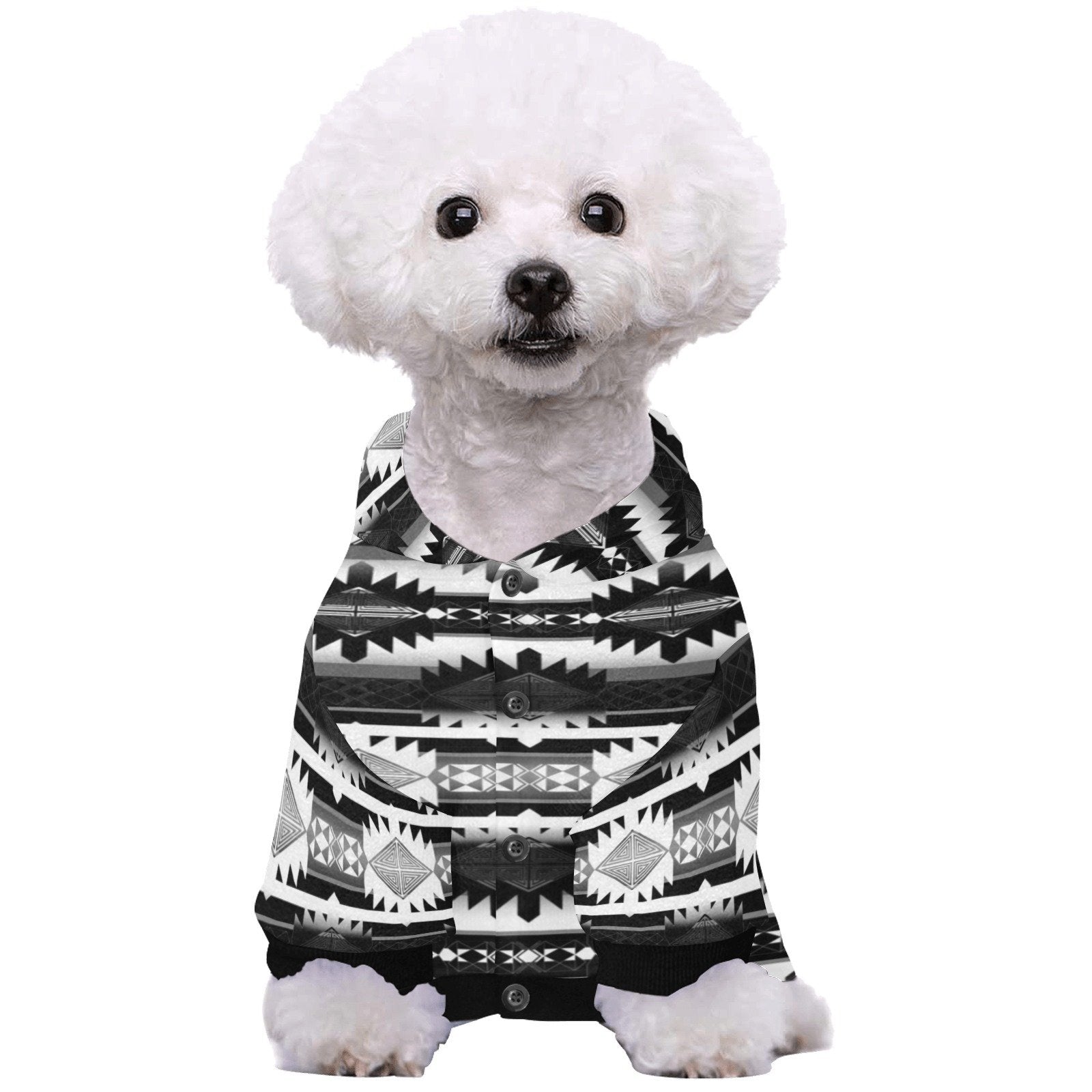 Okotoks Black and White Pet Dog Hoodie Pet Dog Hoodie e-joyer 