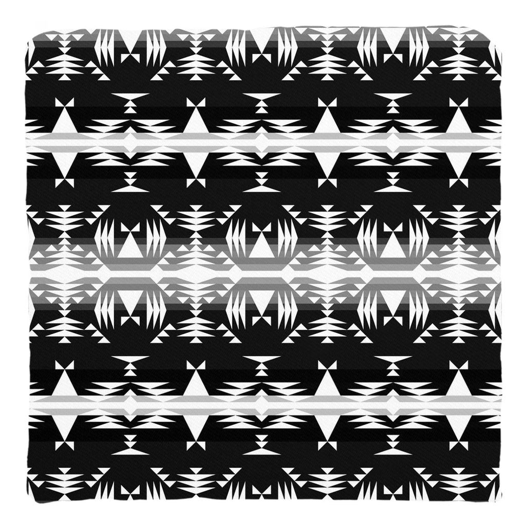 Okotoks Black and White Throw Pillows 49 Dzine Cover only-no insert Poly Twill 14x14 inch