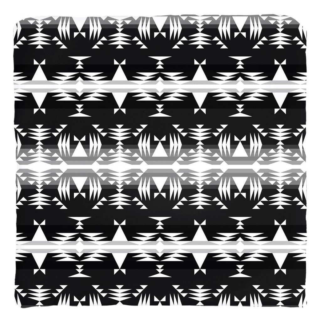 Okotoks Black and White Throw Pillows 49 Dzine Cover only-no insert Spun Polyester 16x16 inch