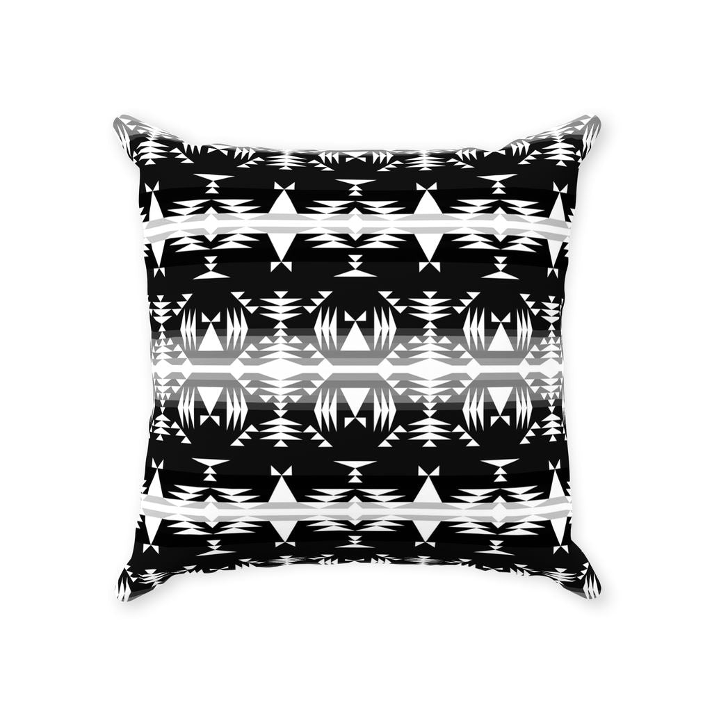 Okotoks Black and White Throw Pillows 49 Dzine With Zipper Poly Twill 14x14 inch