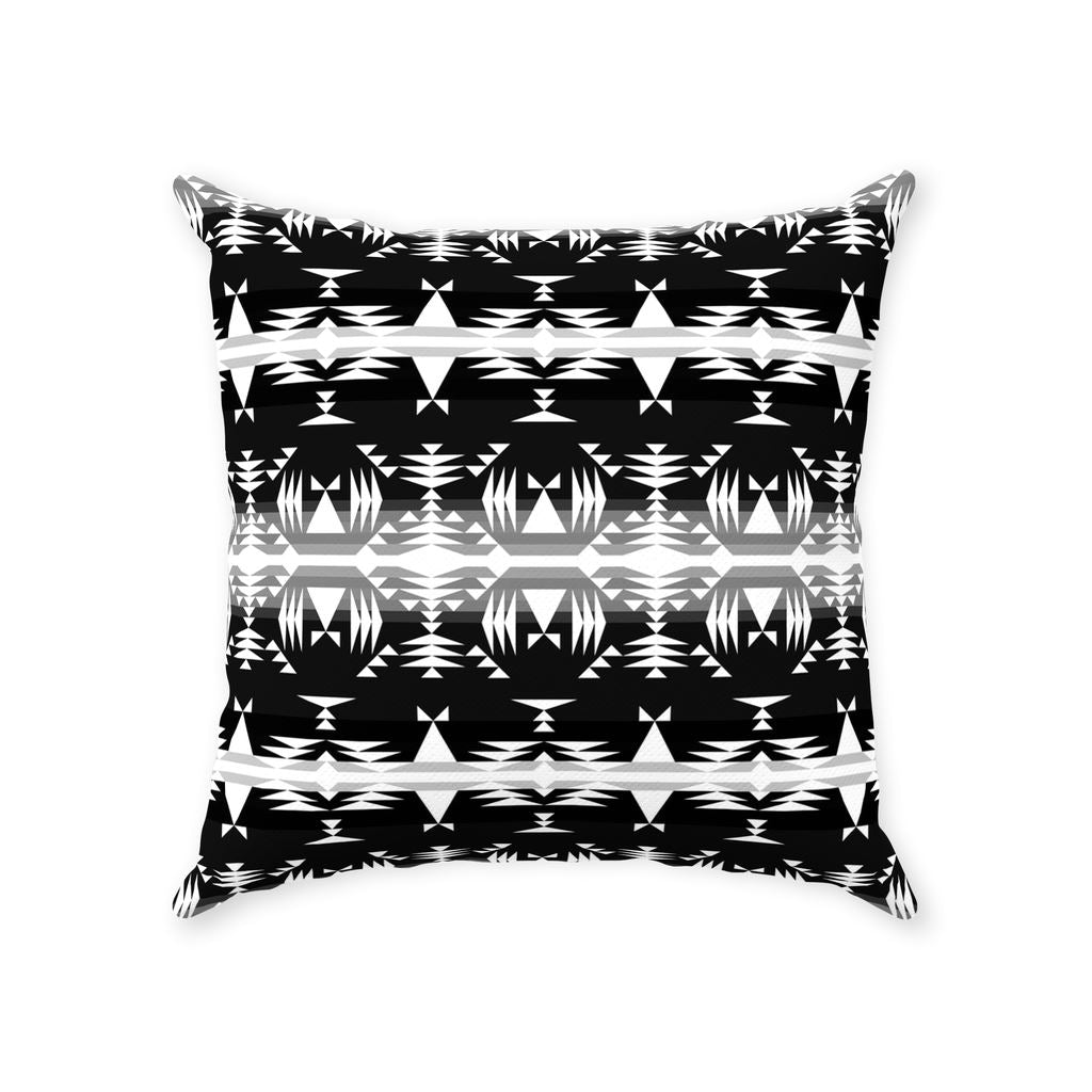 Okotoks Black and White Throw Pillows 49 Dzine With Zipper Poly Twill 18x18 inch