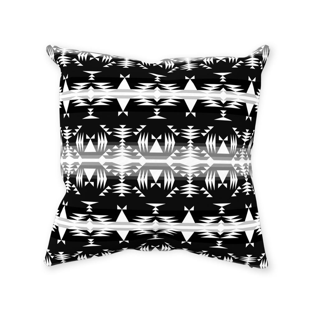 Okotoks Black and White Throw Pillows 49 Dzine With Zipper Spun Polyester 14x14 inch