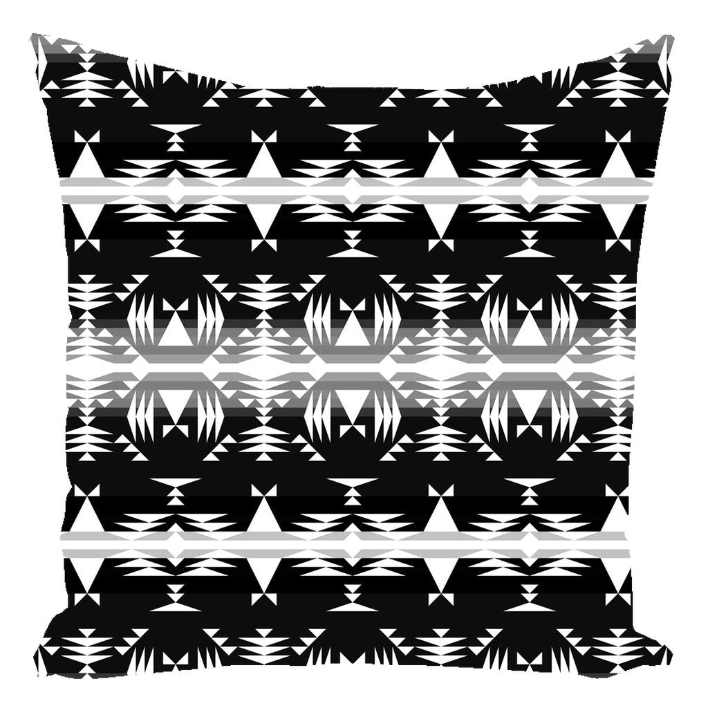 Okotoks Black and White Throw Pillows 49 Dzine With Zipper Spun Polyester 16x16 inch