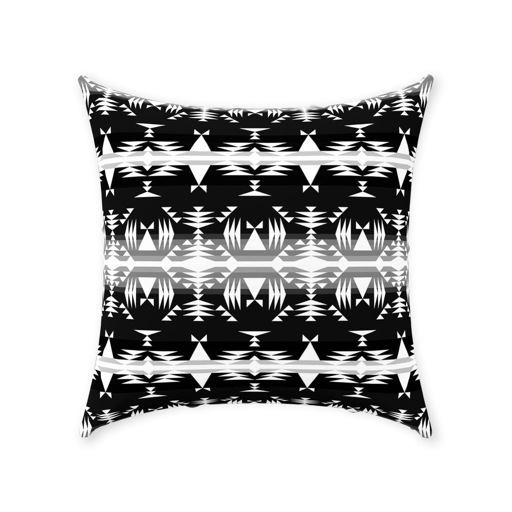Okotoks Black and White Throw Pillows 49 Dzine With Zipper Spun Polyester 18x18 inch