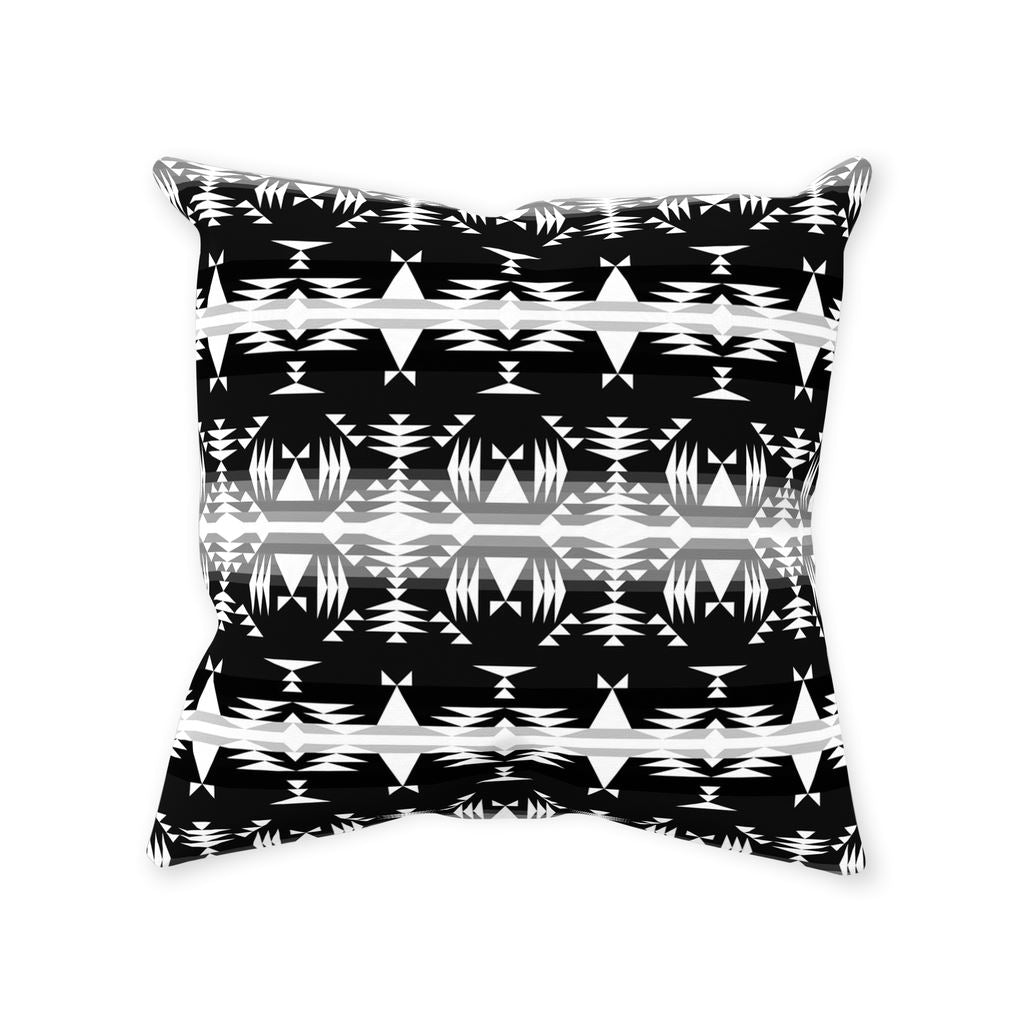 Okotoks Black and White Throw Pillows 49 Dzine Without Zipper Spun Polyester 14x14 inch