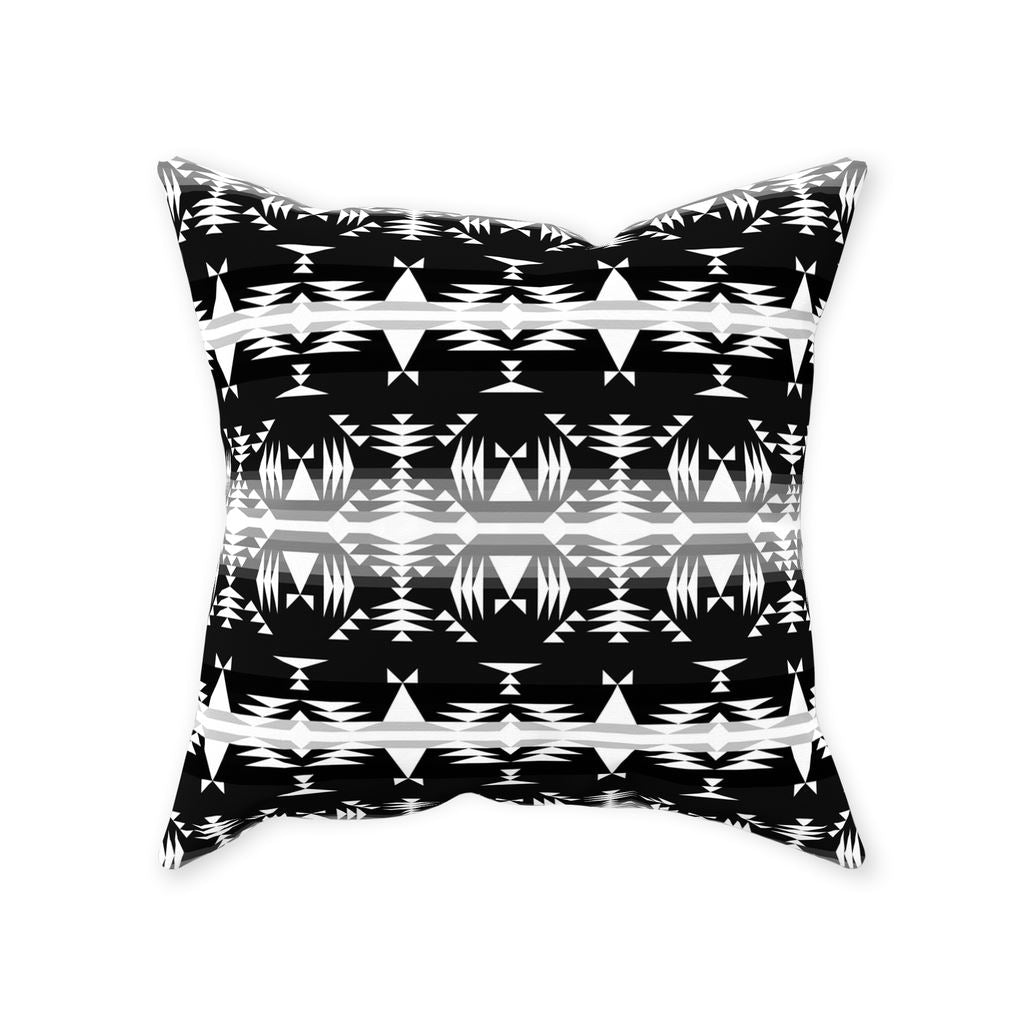 Okotoks Black and White Throw Pillows 49 Dzine Without Zipper Spun Polyester 16x16 inch
