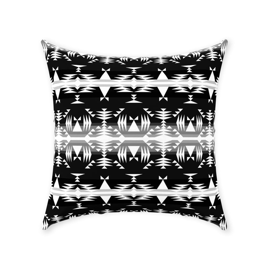 Okotoks Black and White Throw Pillows 49 Dzine Without Zipper Spun Polyester 18x18 inch