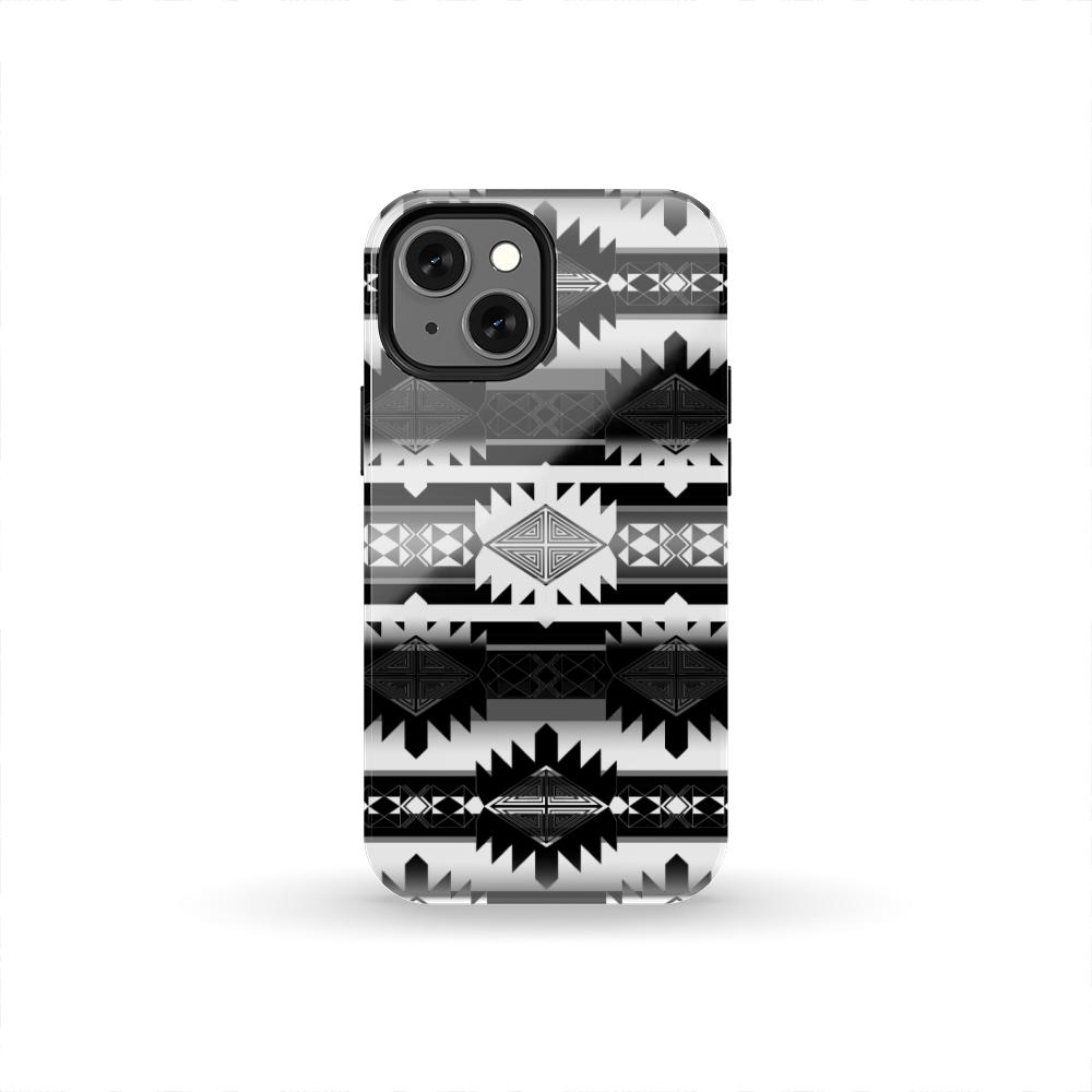Okotoks Black and White Tough Case Tough Case wc-fulfillment iPhone 13 Mini 