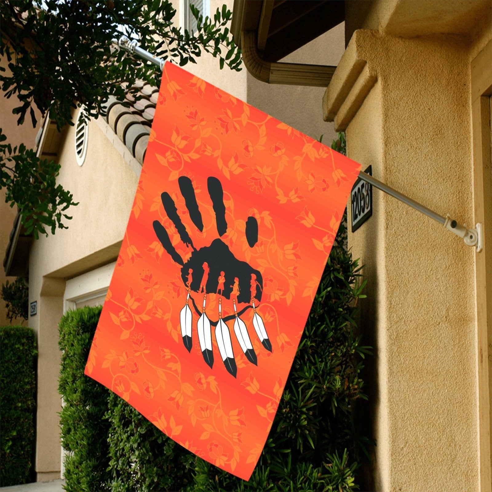 Orange Days Orange - A feather for Each Garden Flag 36''x60'' (Two Sides Printing) Garden Flag 36‘’x60‘’ (Two Sides) e-joyer 