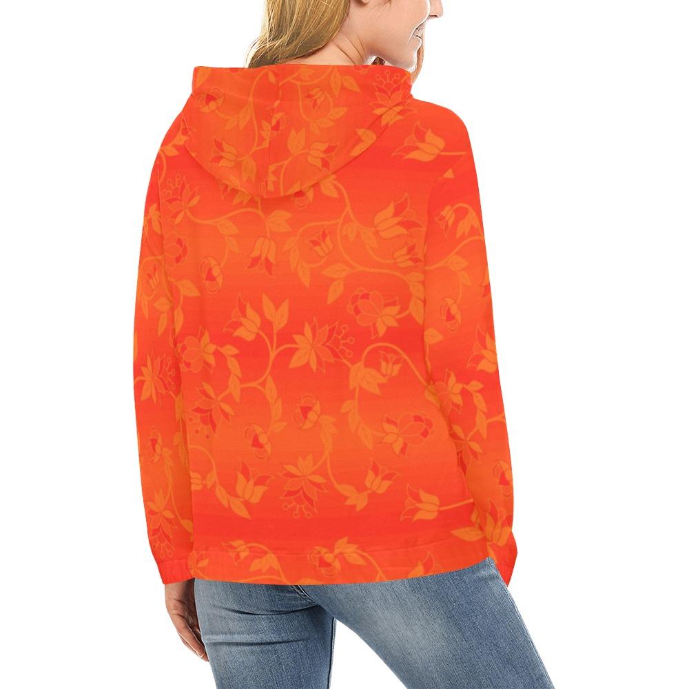Orange Days Orange All Over Print Hoodie for Women (USA Size) (Model H13) All Over Print Hoodie for Women (H13) e-joyer 