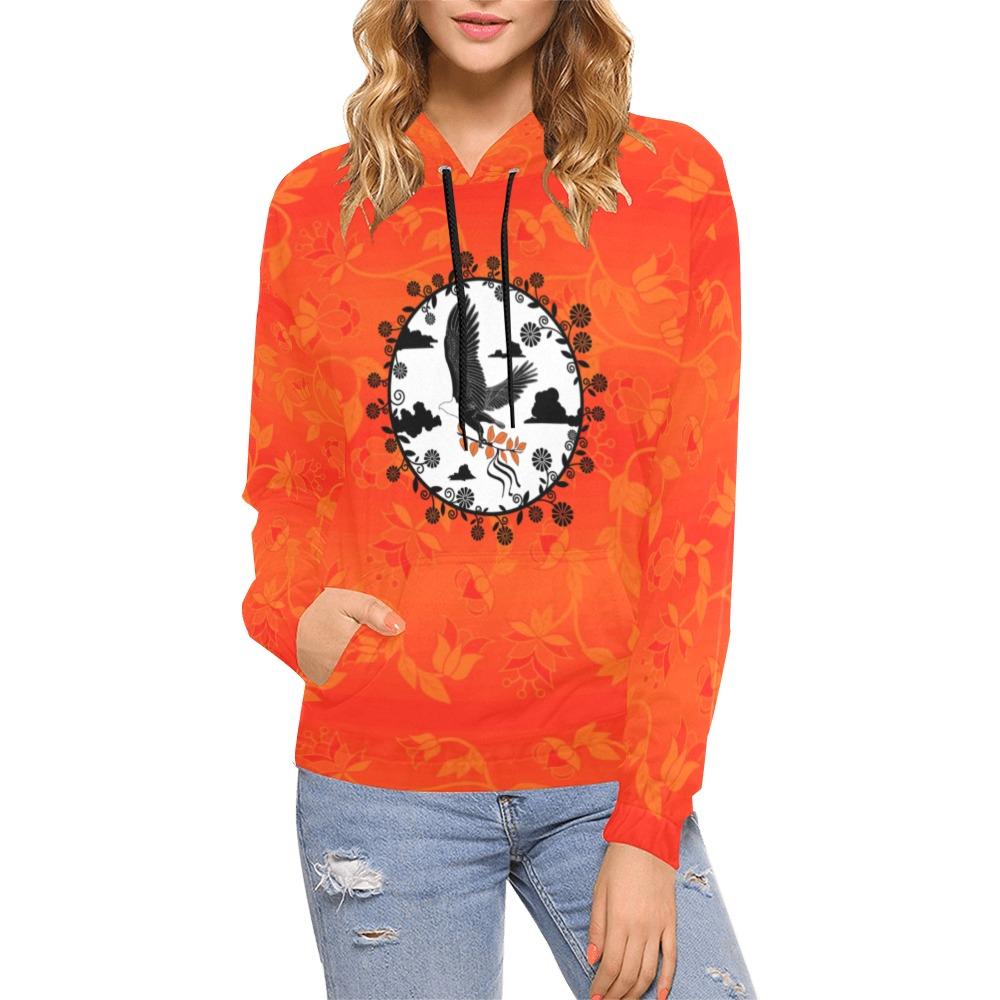 Orange Days Orange Carrying Their Prayers All Over Print Hoodie for Women (USA Size) (Model H13) All Over Print Hoodie for Women (H13) e-joyer 