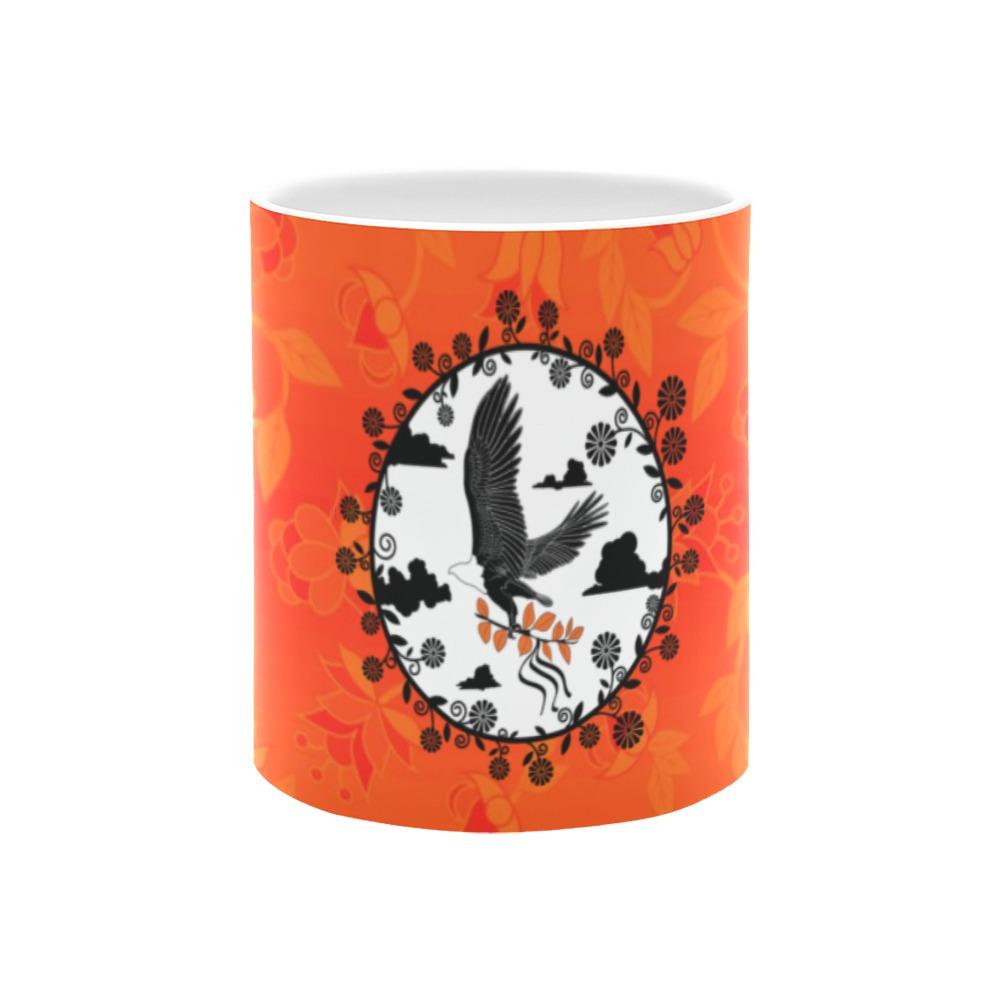 Orange Days Orange Carrying Their Prayers White Mug(11OZ) White Mug e-joyer 