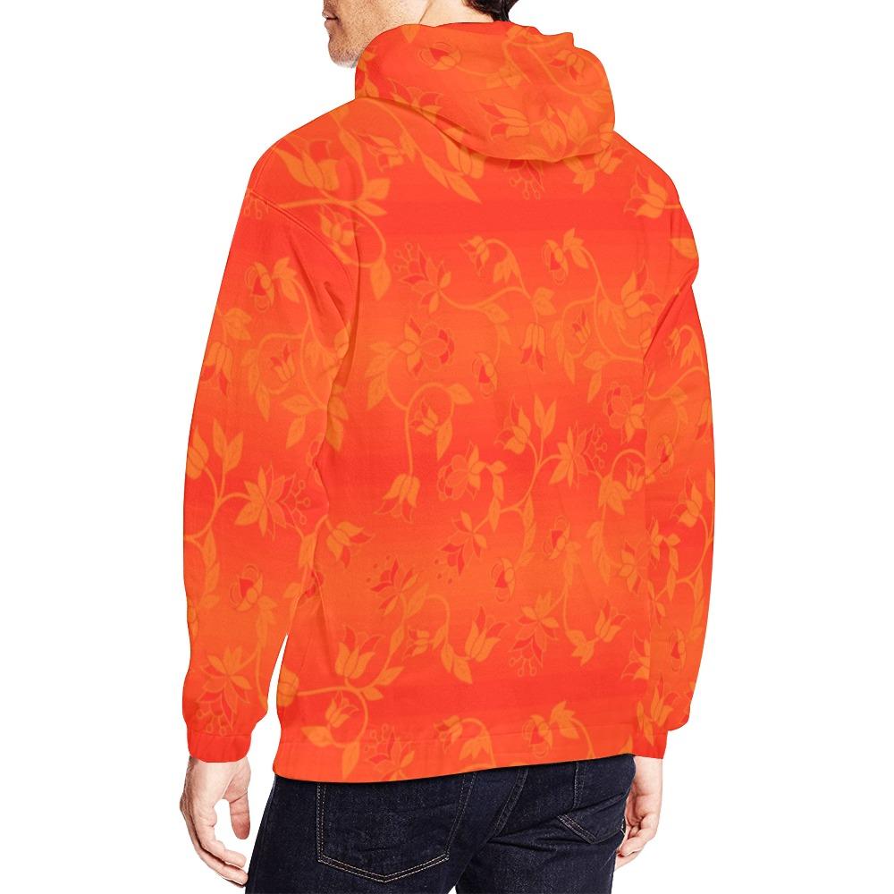 Orange Days Orange Feather Directions All Over Print Hoodie for Men (USA Size) (Model H13) All Over Print Hoodie for Men (H13) e-joyer 