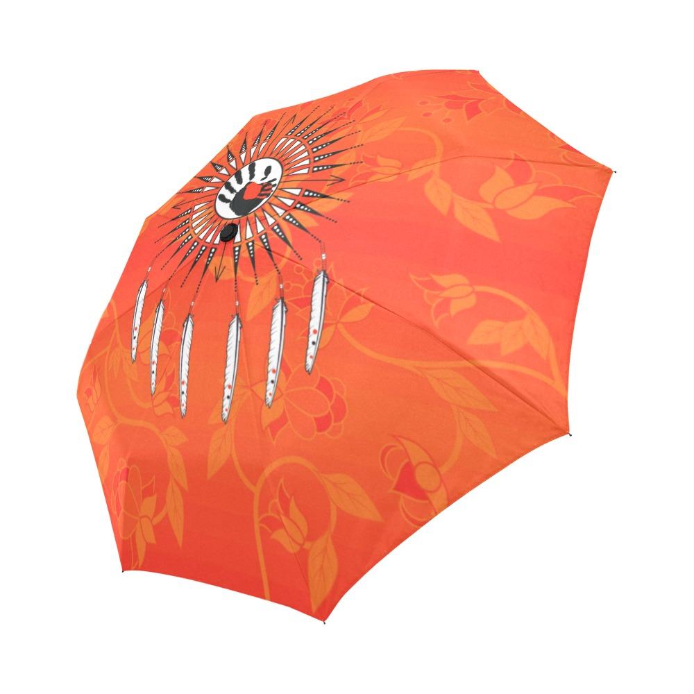Orange Days Orange Feather Directions Auto-Foldable Umbrella (Model U04) Auto-Foldable Umbrella e-joyer 