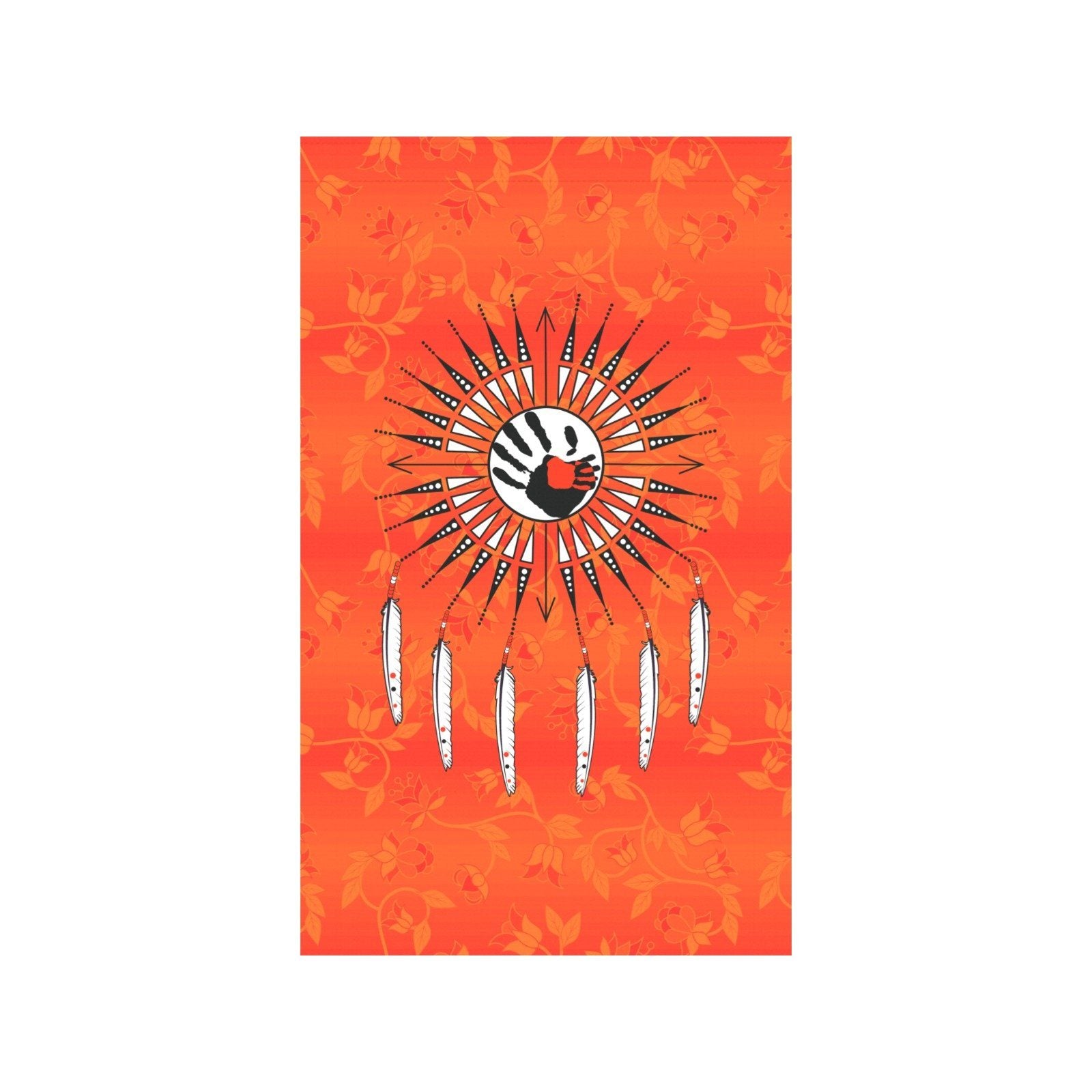 Orange Days Orange - Feather Directions Garden Flag 36''x60'' (Two Sides Printing) Garden Flag 36‘’x60‘’ (Two Sides) e-joyer 