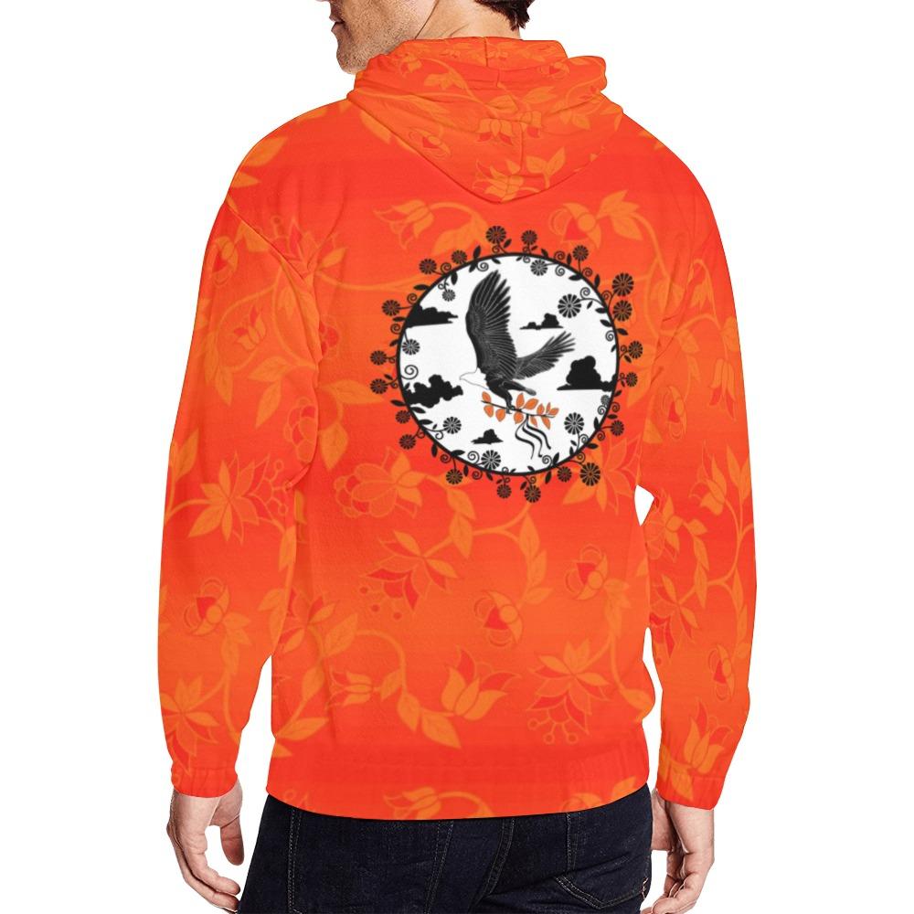 Orange Days Orange Orange Carrying Their Prayers All Over Print Full Zip Hoodie for Men (Model H14) All Over Print Full Zip Hoodie for Men (H14) e-joyer 