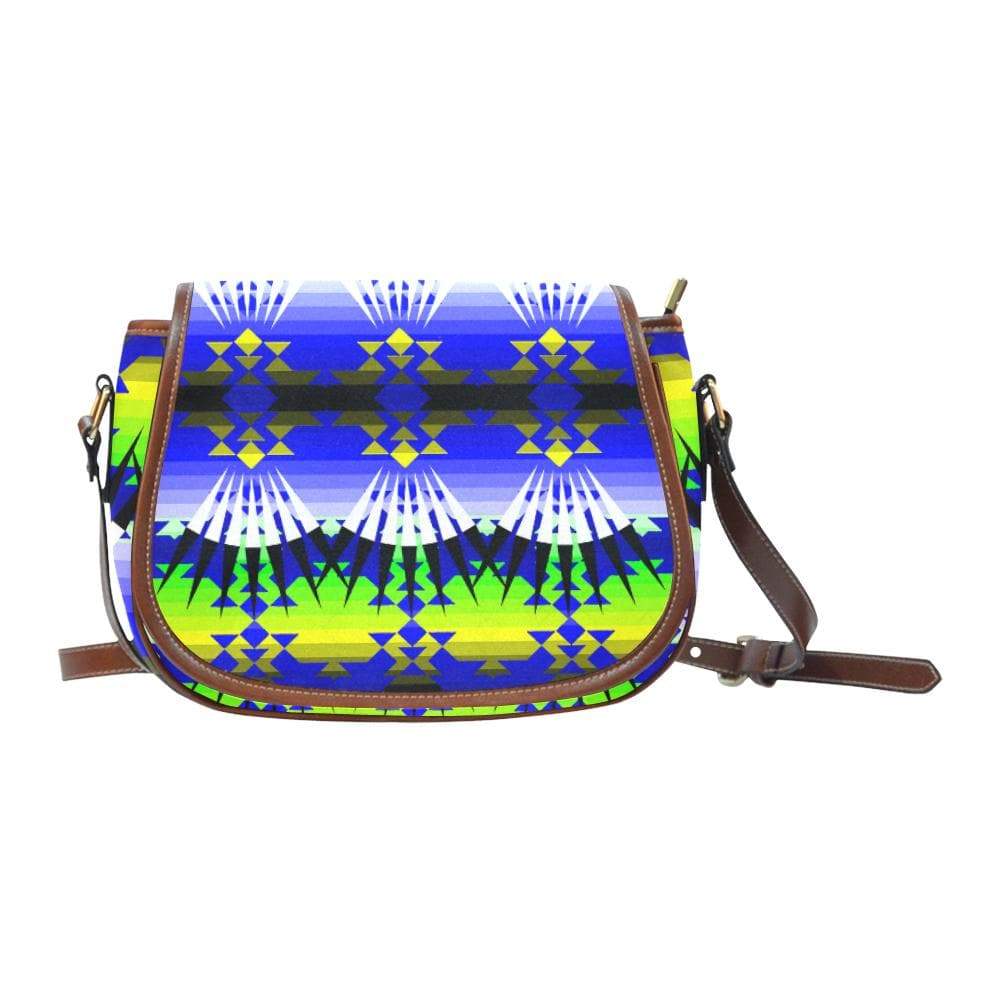 Plains Ribbonwork Bustles Saddle Bag/Small (Model 1649) Full Customization Saddle Bag/Small (Full Customization) e-joyer 