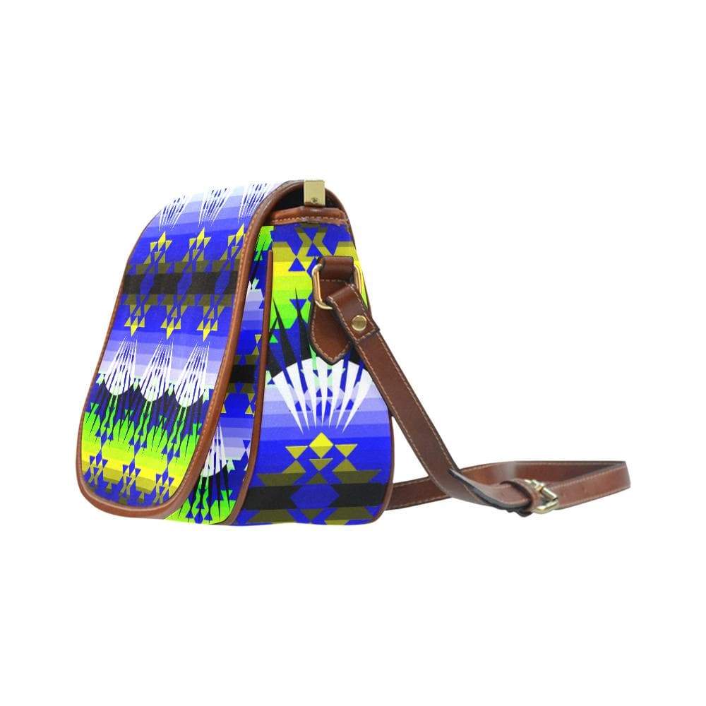 Plains Ribbonwork Bustles Saddle Bag/Small (Model 1649) Full Customization Saddle Bag/Small (Full Customization) e-joyer 