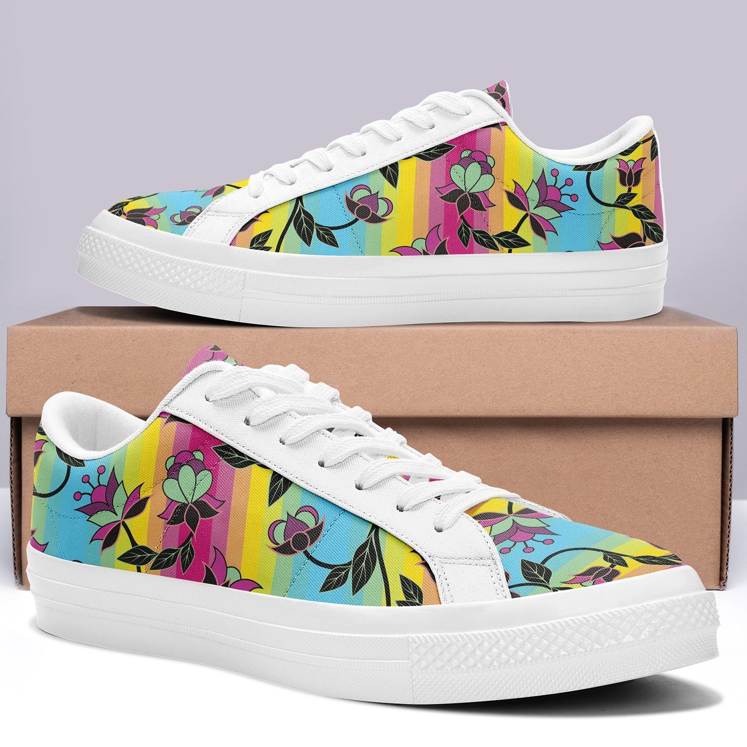 Powwow Carnival Aapisi Low Top Canvas Shoes White Sole aapisi Herman 