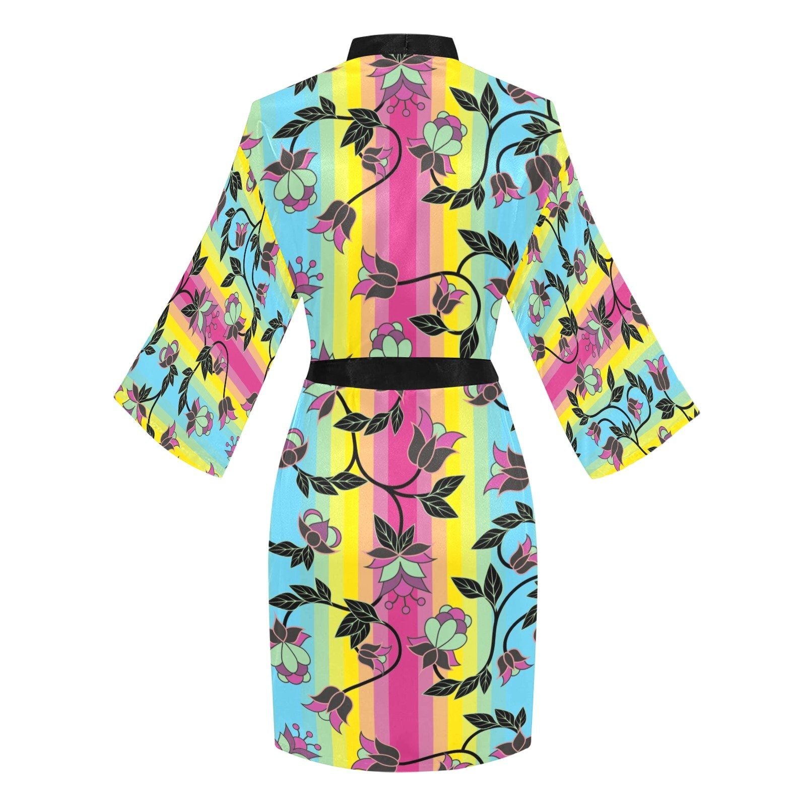 Powwow Carnival Long Sleeve Kimono Robe Long Sleeve Kimono Robe e-joyer 