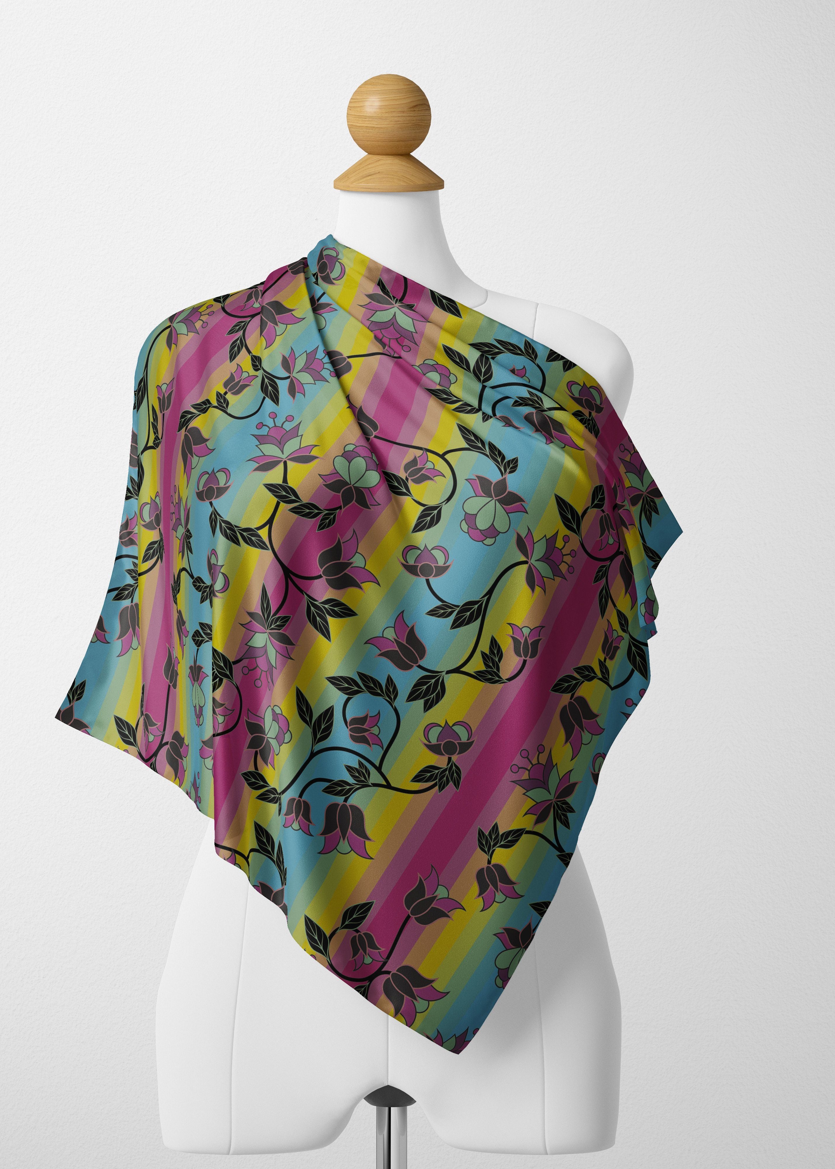 Powwow Carnival Satin Shawl Scarf 49 Dzine 