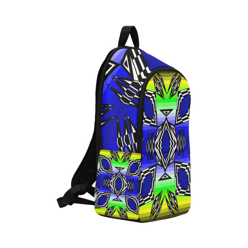 Prairie Fire Spring Fabric Adult Backpack (Model 1659) Casual Backpack for Adult (1659) e-joyer 