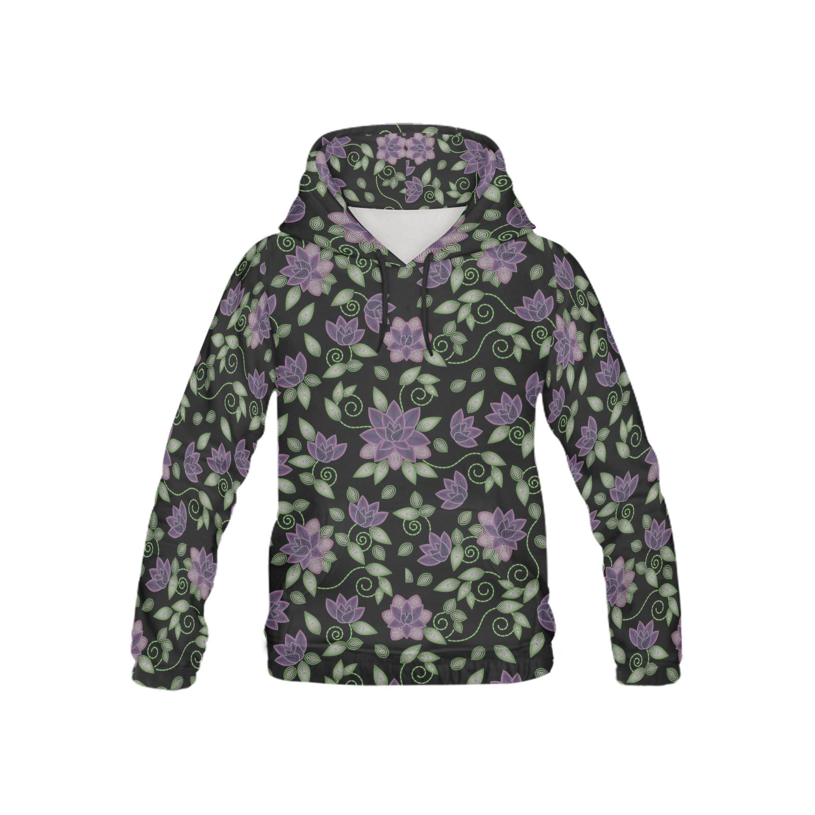 Purple Beaded Rose All Over Print Hoodie for Kid (USA Size) (Model H13) All Over Print Hoodie for Kid (H13) e-joyer 