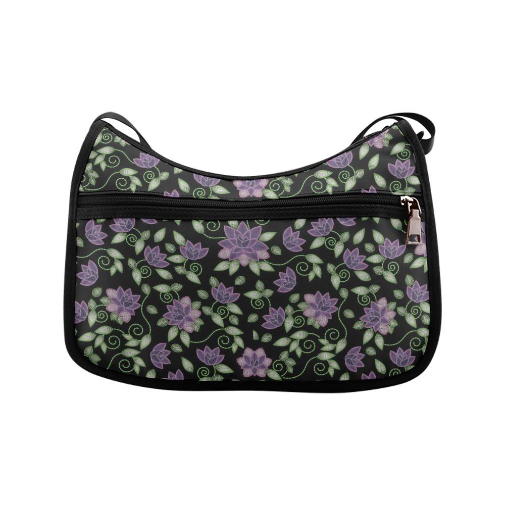 Purple Beaded Rose Crossbody Bags (Model 1616) Crossbody Bags (1616) e-joyer 