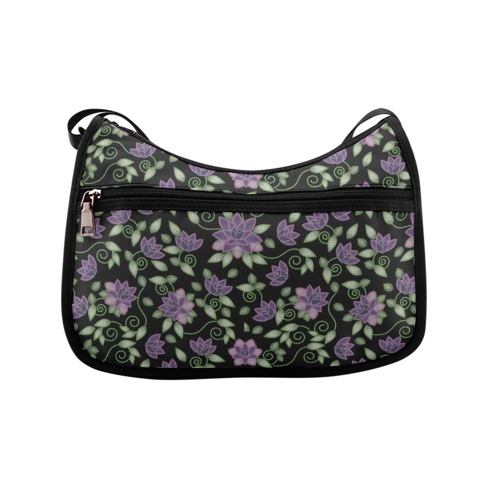 Purple Beaded Rose Crossbody Bags (Model 1616) Crossbody Bags (1616) e-joyer 