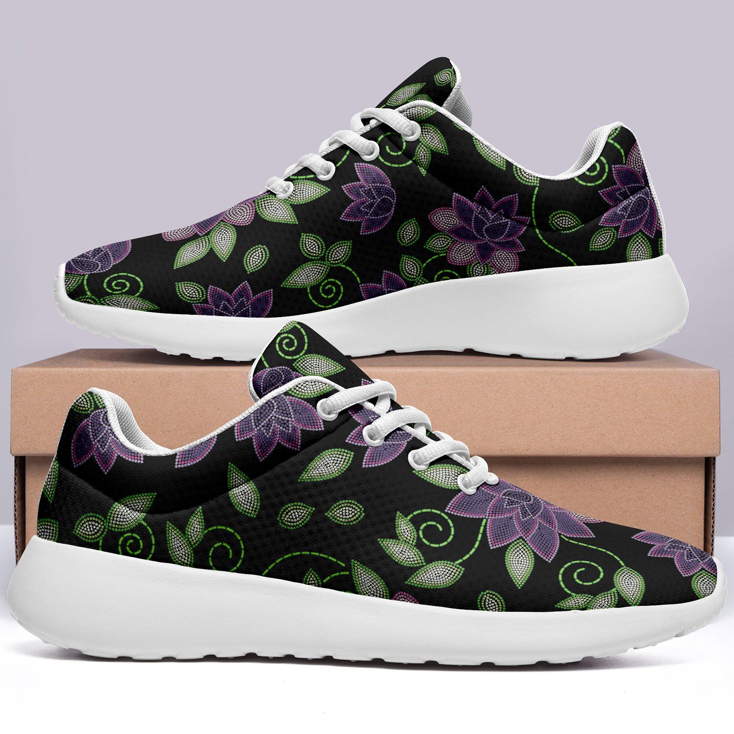 Purple Beaded Rose Ikkaayi Sport Sneakers ikkaayi Herman 