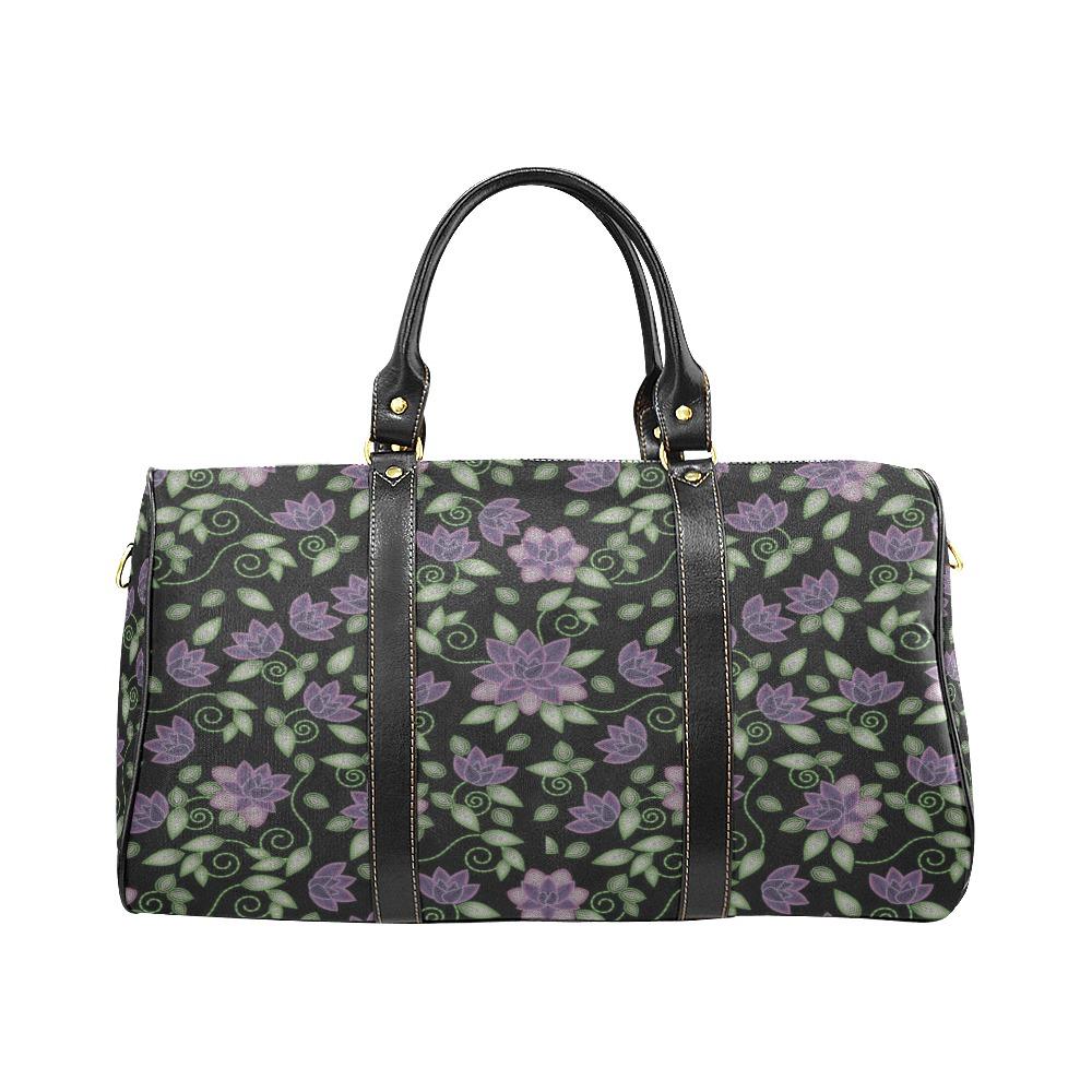 Purple Beaded Rose New Waterproof Travel Bag/Small (Model 1639) bag e-joyer 