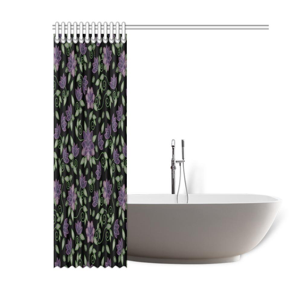 Purple Beaded Rose Shower Curtain 60"x72" Shower Curtain 60"x72" e-joyer 