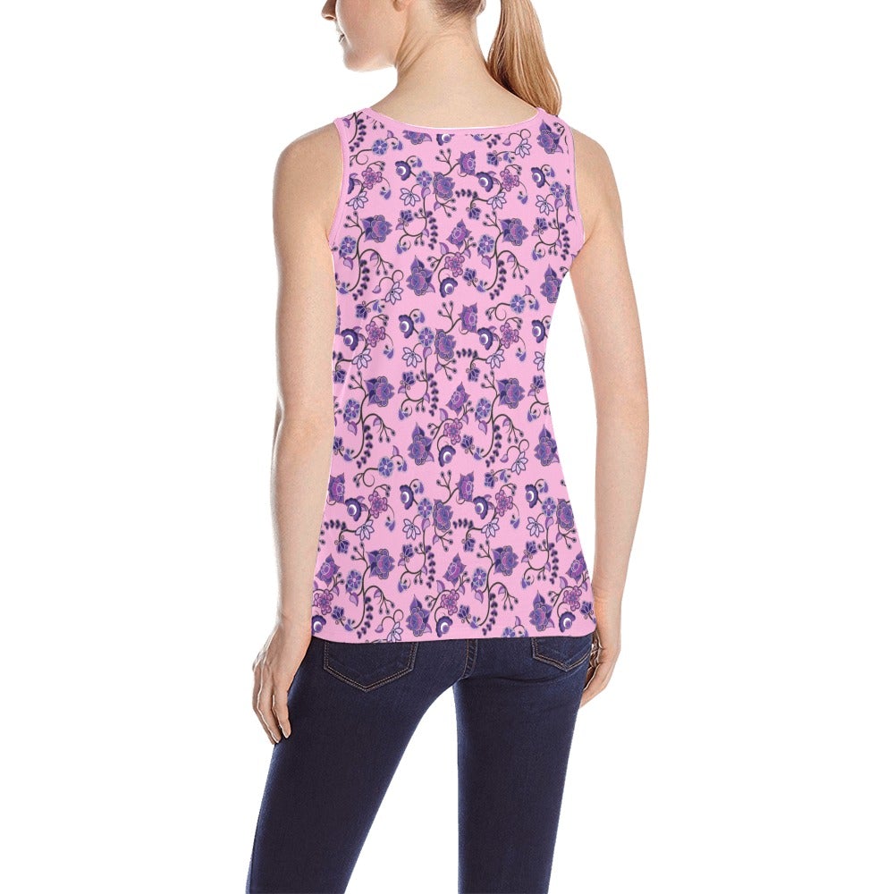 Purple Floral Amour All Over Print Tank Top for Women (Model T43) All Over Print Tank Top for Women (T43) e-joyer 