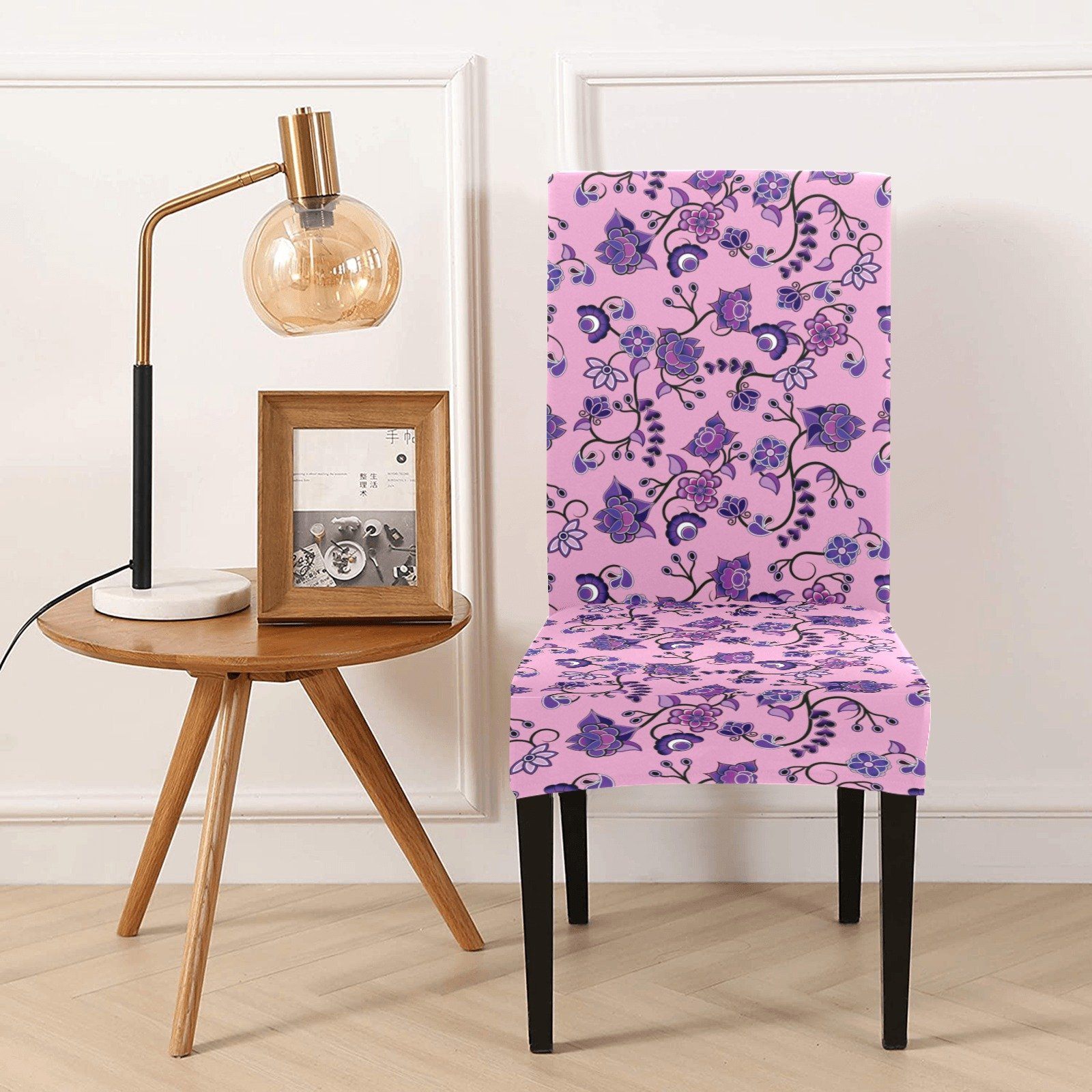 Purple Floral Amour Chair Cover (Pack of 6) Chair Cover (Pack of 6) e-joyer 