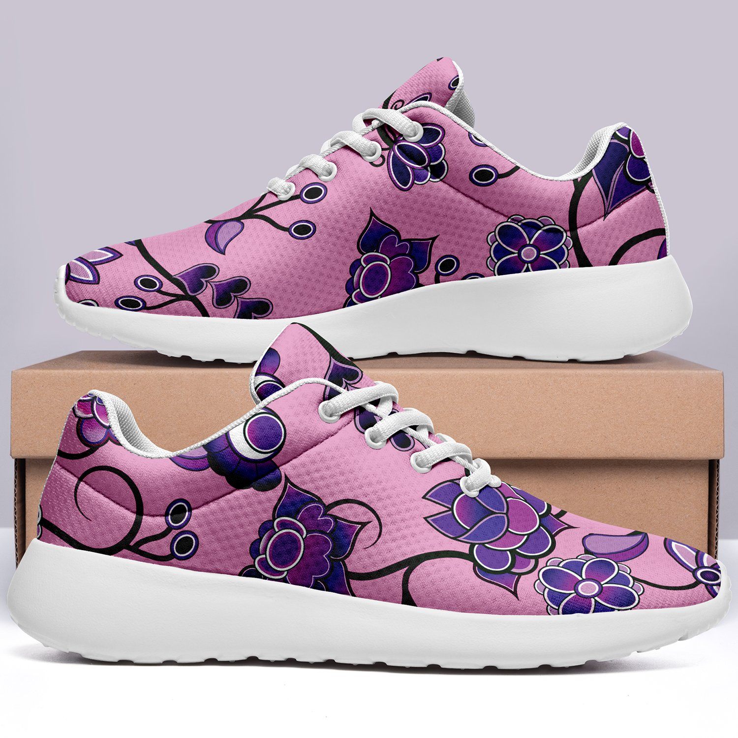 Purple Floral Amour Ikkaayi Sport Sneakers ikkaayi Herman 