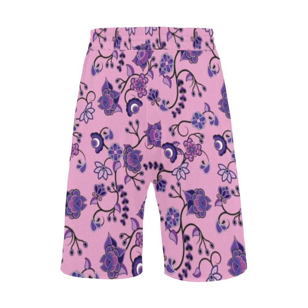 Purple Floral Amour Men's All Over Print Casual Shorts (Model L23) Men's Casual Shorts (L23) e-joyer 