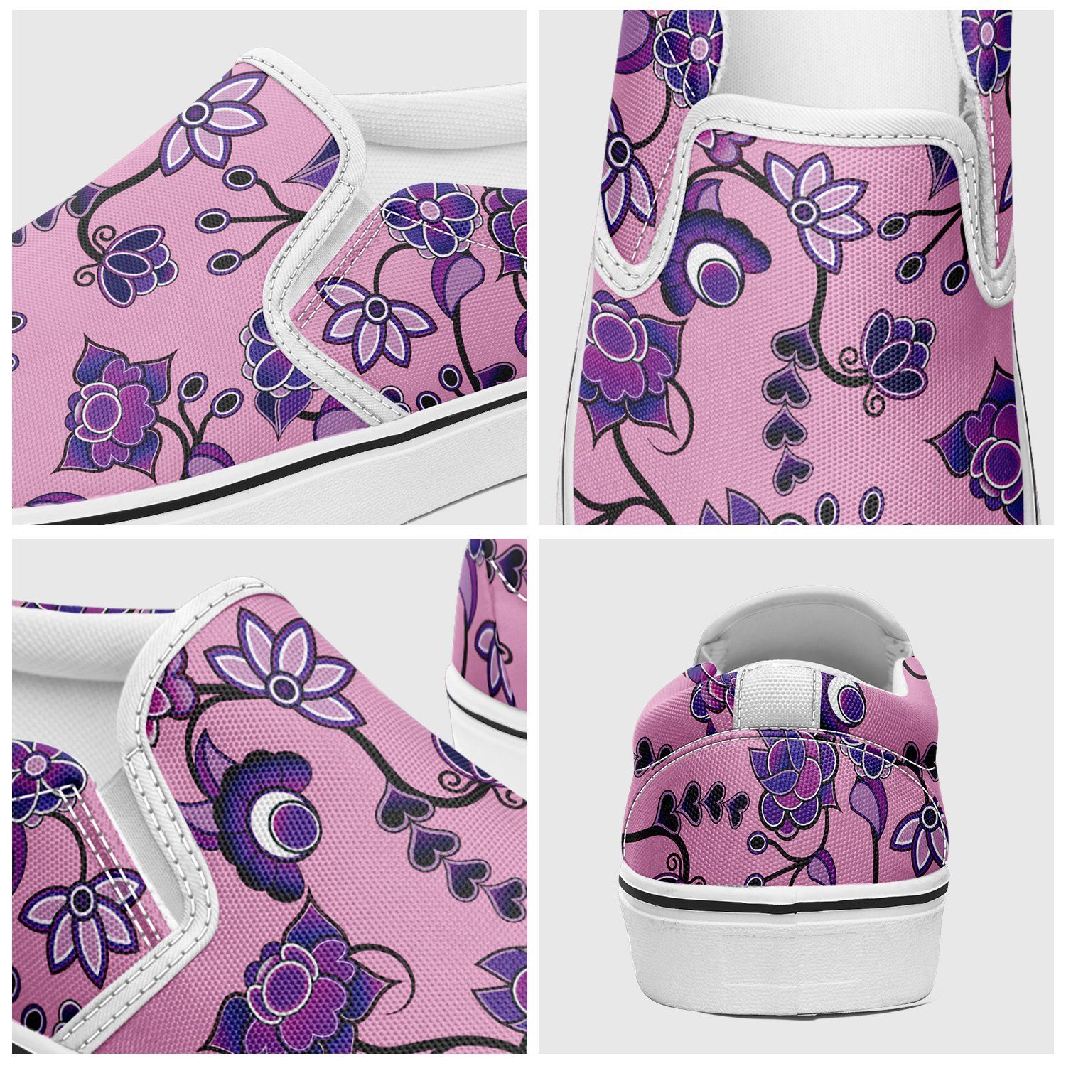 Purple Floral Amour Otoyimm Canvas Slip On Shoes otoyimm Herman 