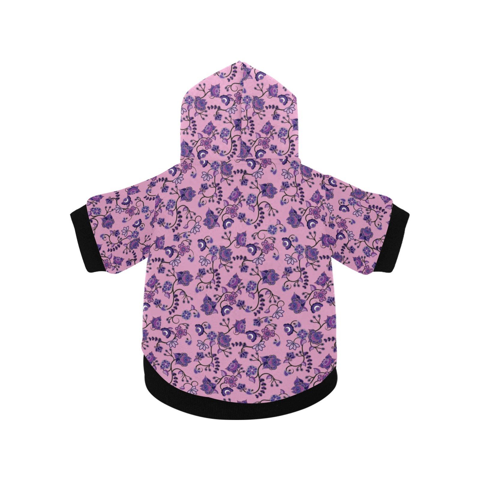 Purple Floral Amour Pet Dog Hoodie Pet Dog Hoodie e-joyer 