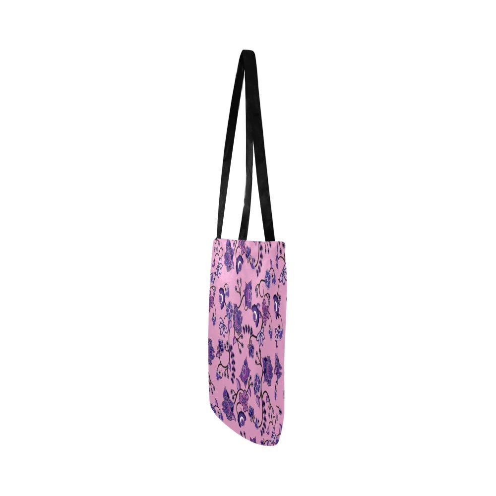 Purple Floral Amour Reusable Shopping Bag Model 1660 (Two sides) Shopping Tote Bag (1660) e-joyer 