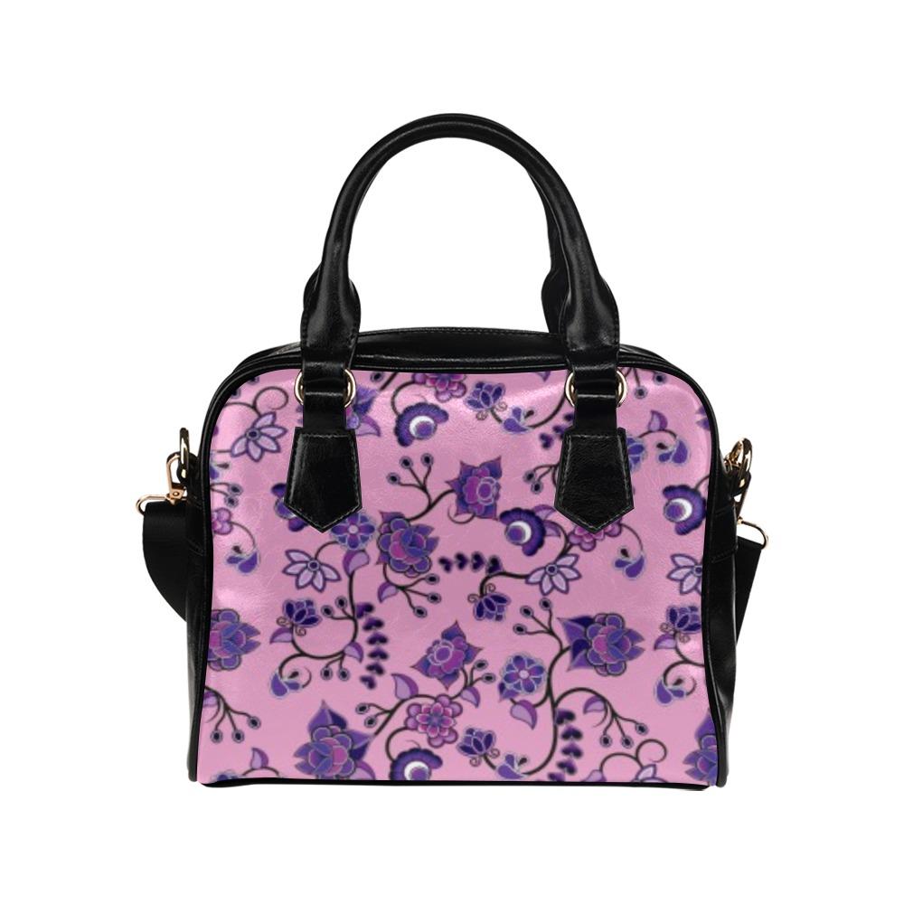 Purple Floral Amour Shoulder Handbag (Model 1634) Shoulder Handbags (1634) e-joyer 