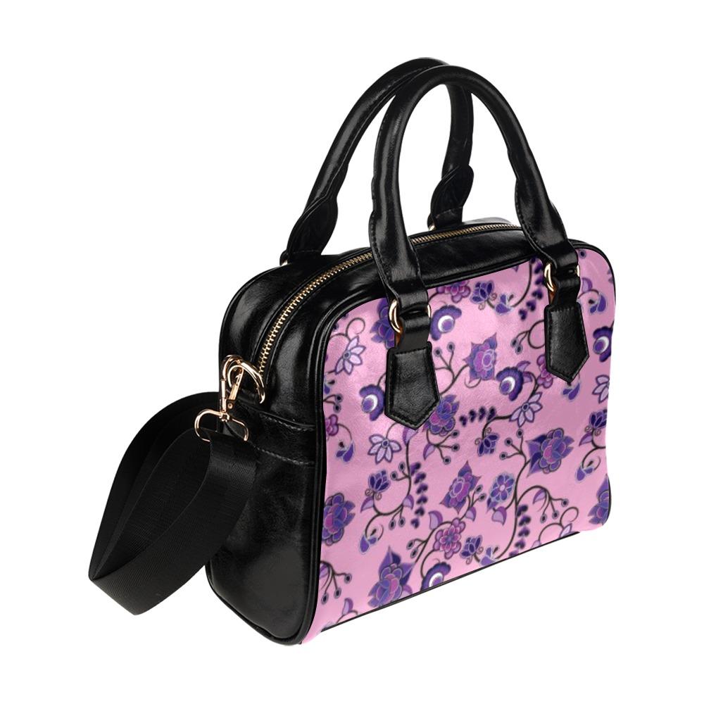 Purple Floral Amour Shoulder Handbag (Model 1634) Shoulder Handbags (1634) e-joyer 