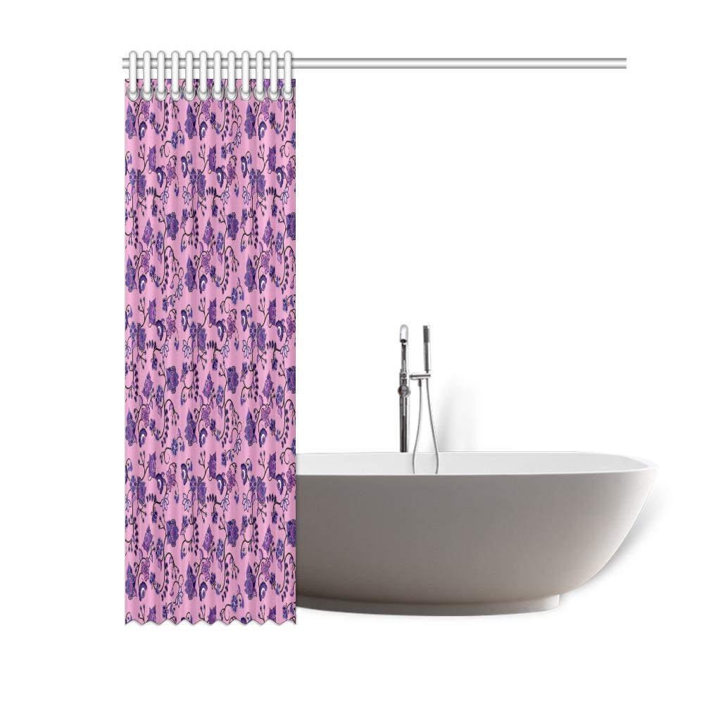 Purple Floral Amour Shower Curtain 60"x72" Shower Curtain 60"x72" e-joyer 