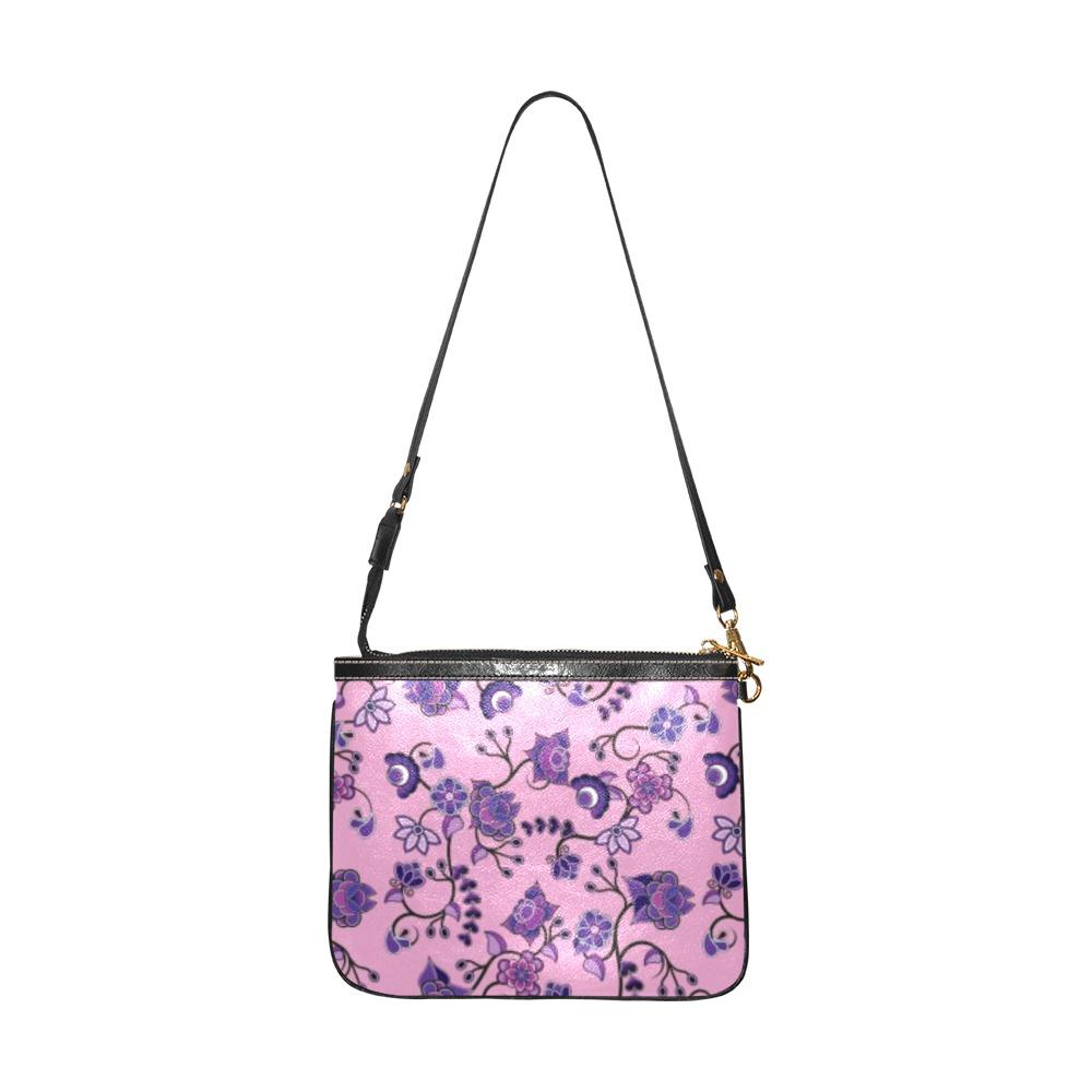 Purple Floral Amour Small Shoulder Bag (Model 1710) Small Shoulder Bag (1710) e-joyer 