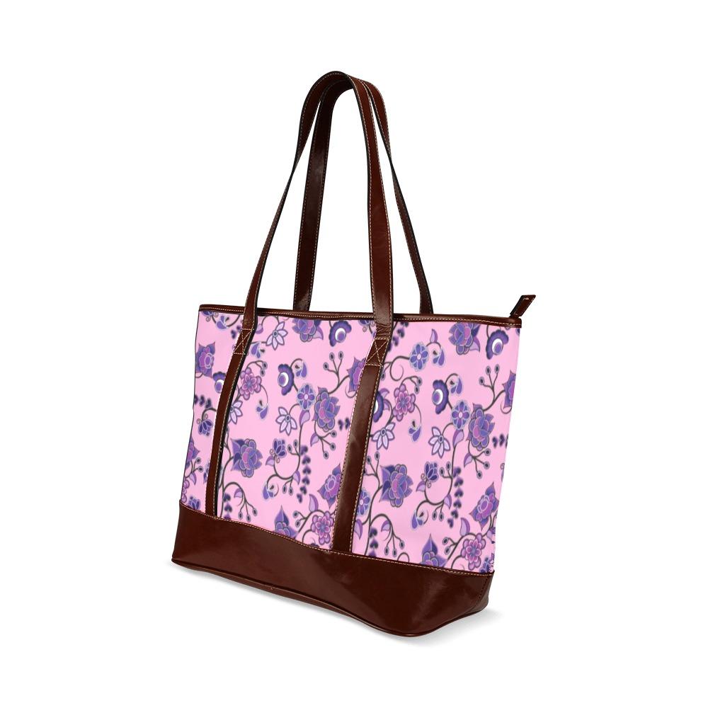 Purple Floral Amour Tote Handbag (Model 1642) Tote Handbags (1642) e-joyer 