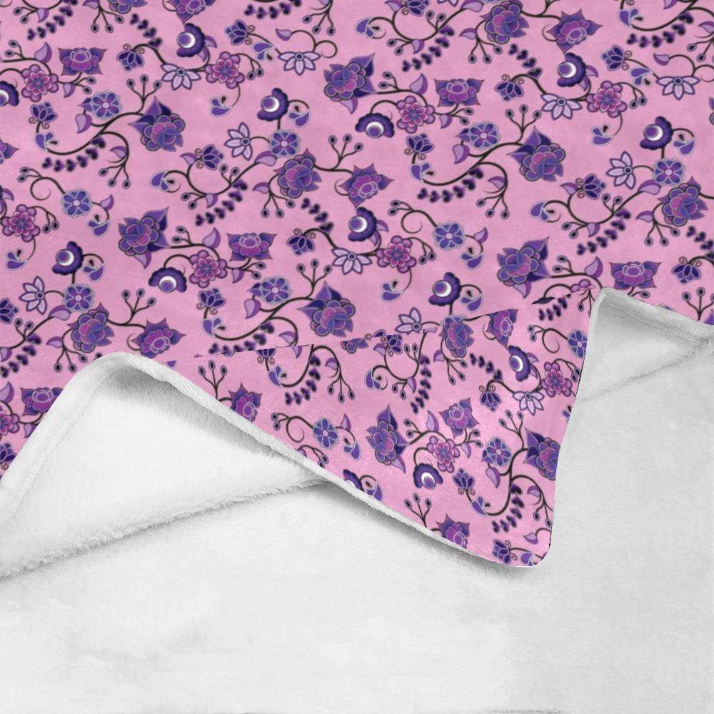 Purple Floral Amour Ultra-Soft Micro Fleece Blanket 50"x60" Ultra-Soft Blanket 50''x60'' e-joyer 