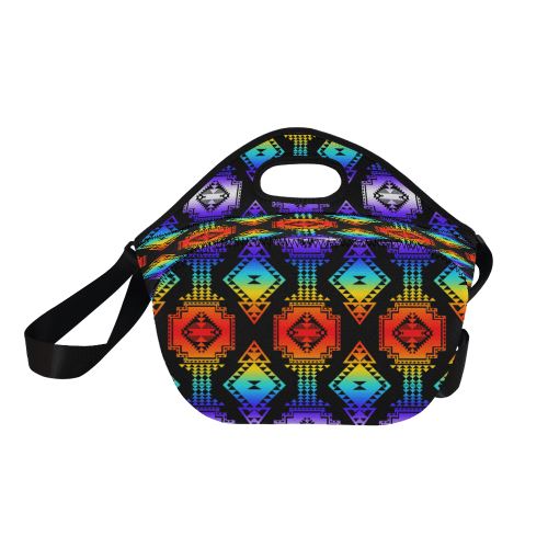 Rainbow Gathering Neoprene Lunch Bag/Large (Model 1669) Neoprene Lunch Bag/Large (1669) e-joyer 