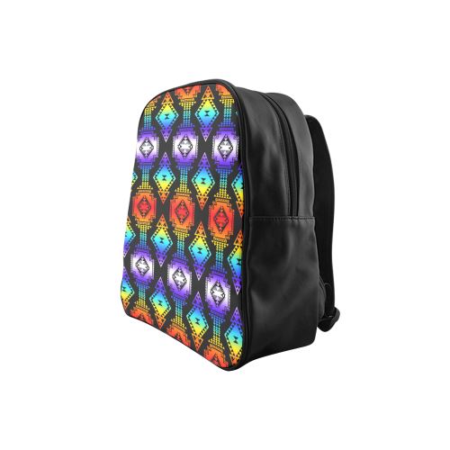 Rainbow Gathering School Backpack (Model 1601)(Small) School Backpacks/Small (1601) e-joyer 